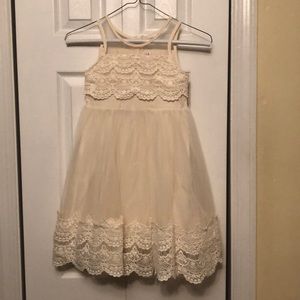Girls lace trim dress